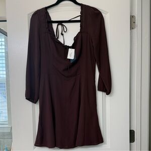 Abercrombie & Fitch Dark Purple Long Sleeve Dress! NWT!